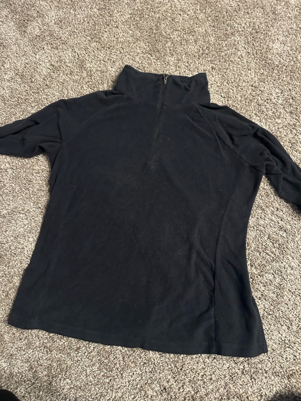 Black Half-Zip Fleece Top